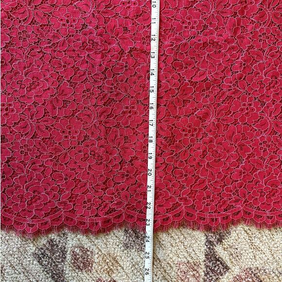 J. CREW Floral Lace Mock Neck Blouse Size 12 Preppy Business Casual Glam Classic - Picture 6 of 9